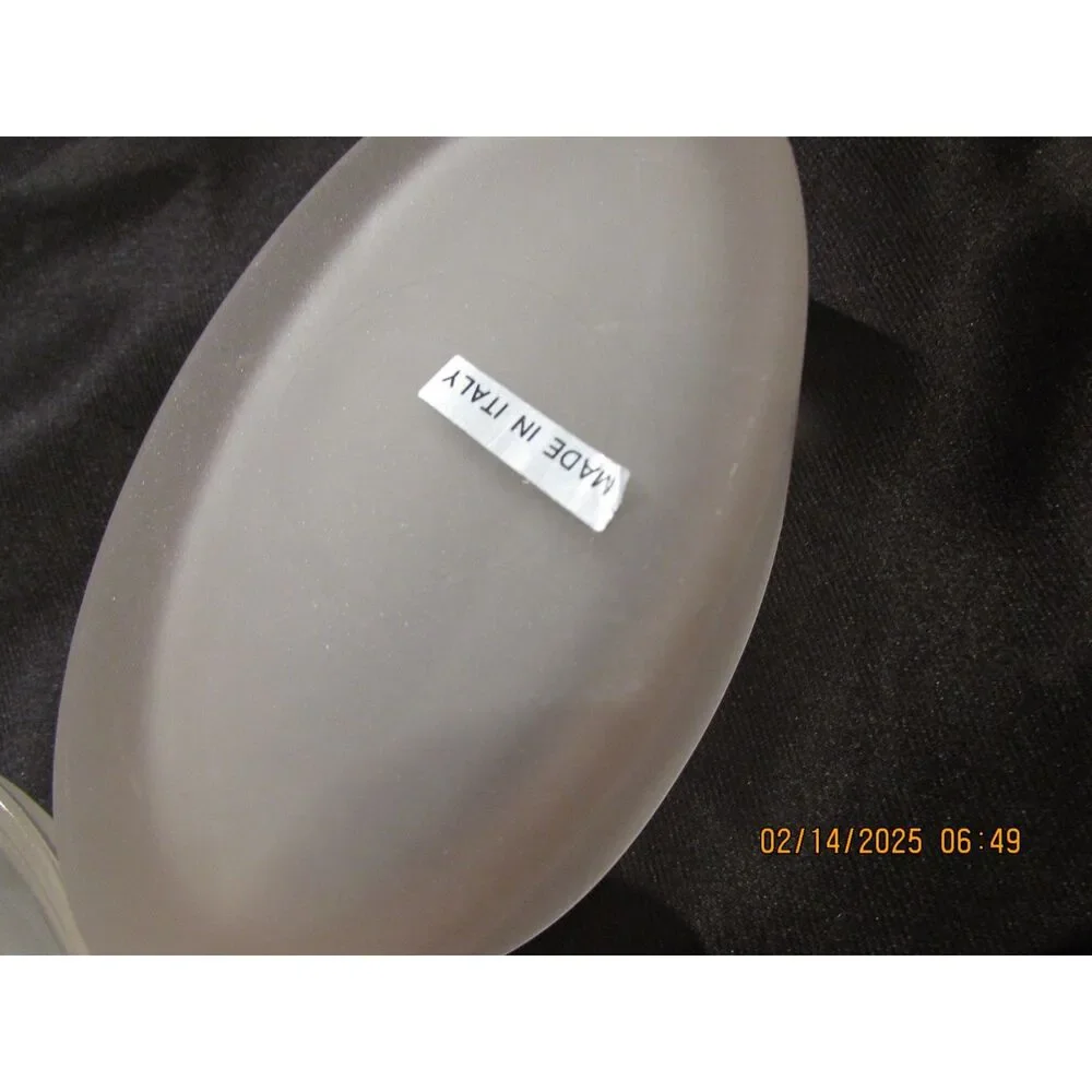 Butterfly trinket dish frosted pink glass made in Italy 3-d butterfly beautiful